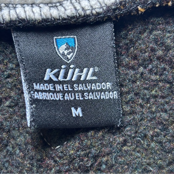 Kuhl Sweater Mens L Brown Alfpaca 1/4 Zip Pullover Sherpa Collar Hike Outdoor - Picture 12 of 14